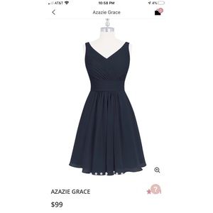Azazie “Grace” short bridesmaid dress, Dark navy